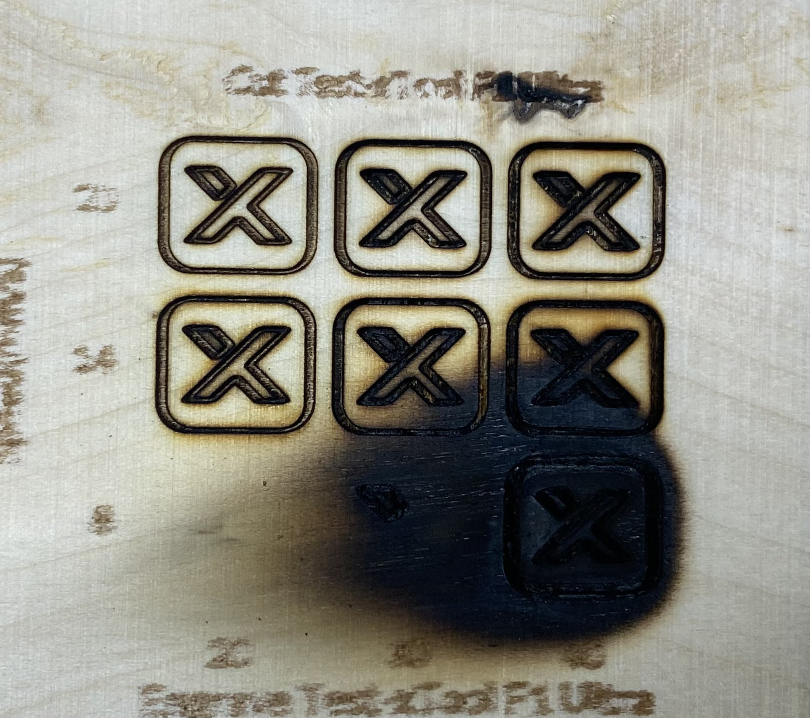 F1 cutting result on wood