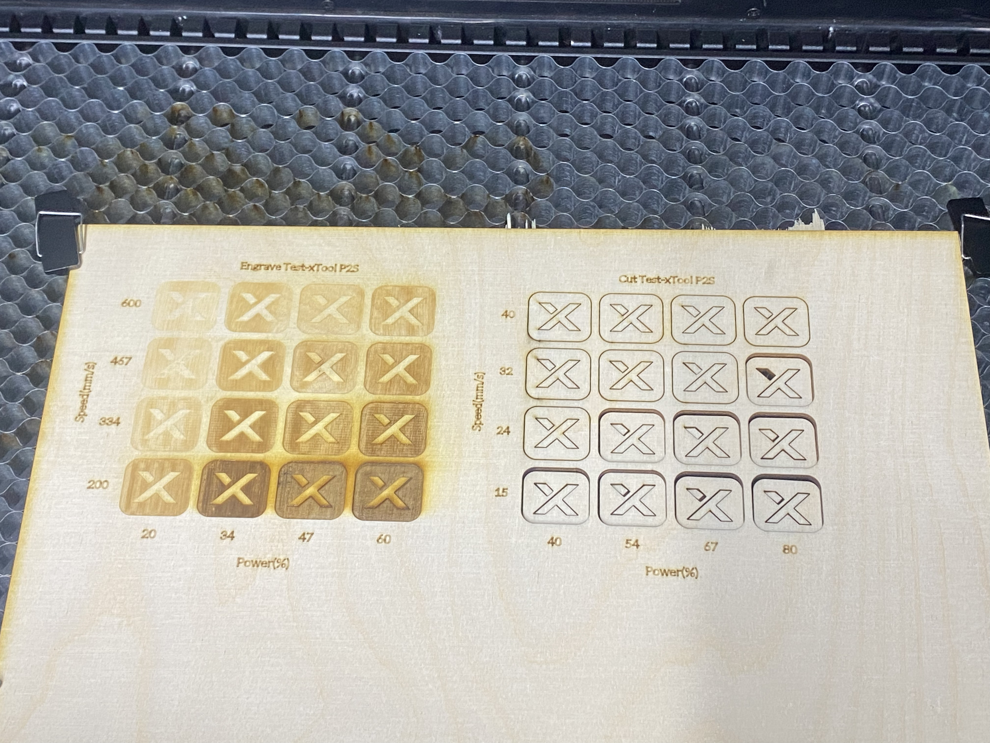 P2S engraving test result on 3mm plywood
